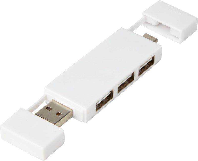 Mulan Kaksois USB 2.0 -hubi - - SunBrandi Oy