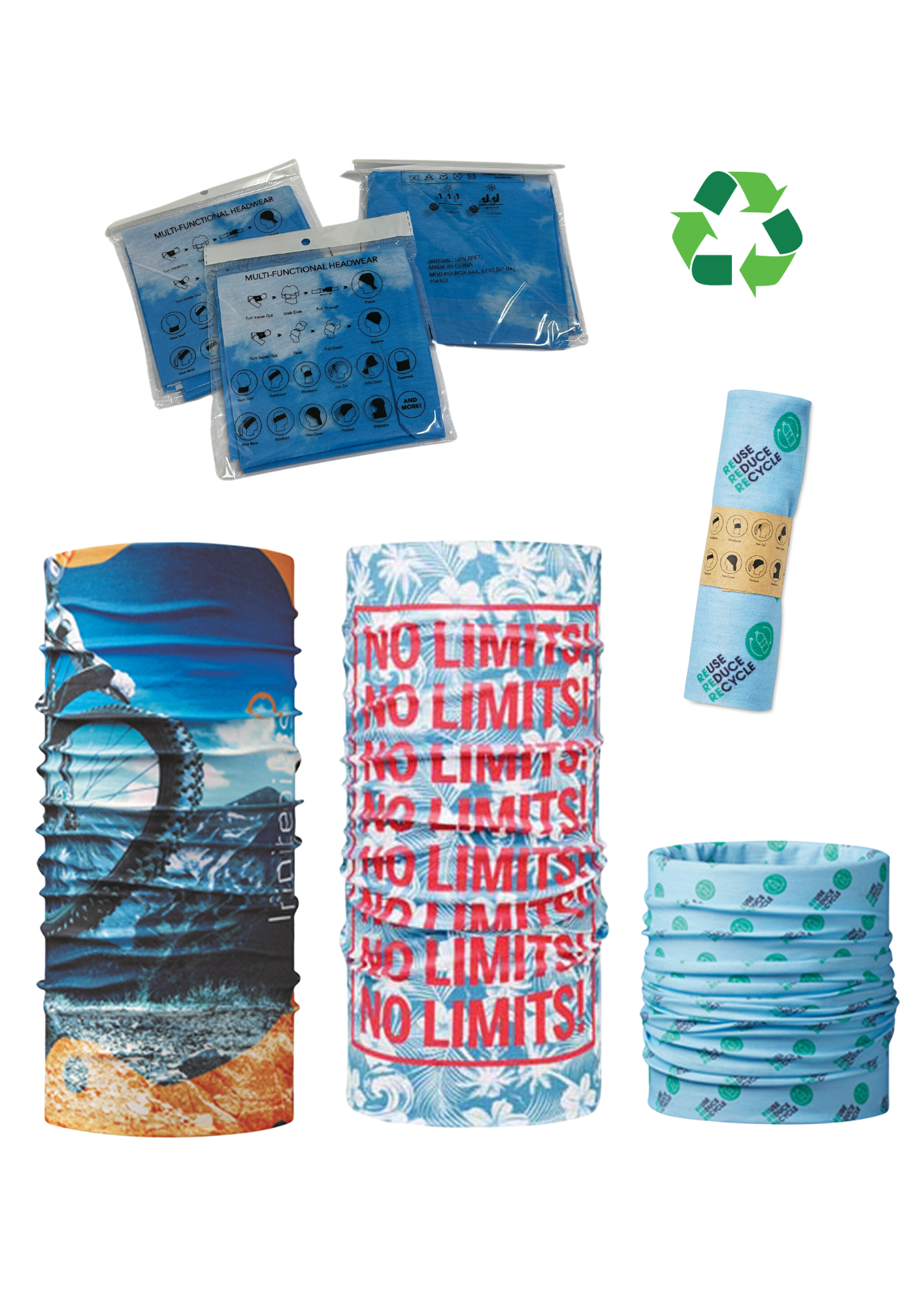 RPET tuubihuivi - SunBrandi Oy