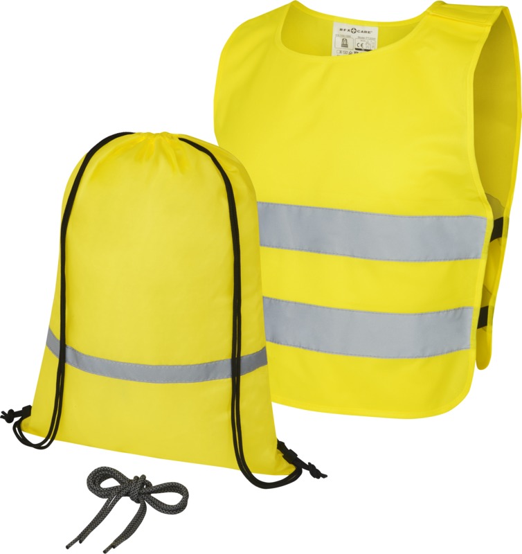 RFX™ Ingeborg turvallisuus- ja näkyvyyssetti 7–12-vuotiaille lapsille - Neonkeltainen - - SunBrandi Oy