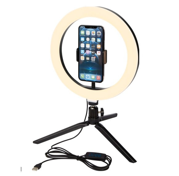 Studio rengasvalo selfieitä ja vloggaamista varten, puhelintelineellä ja jalustalla - - SunBrandi Oy