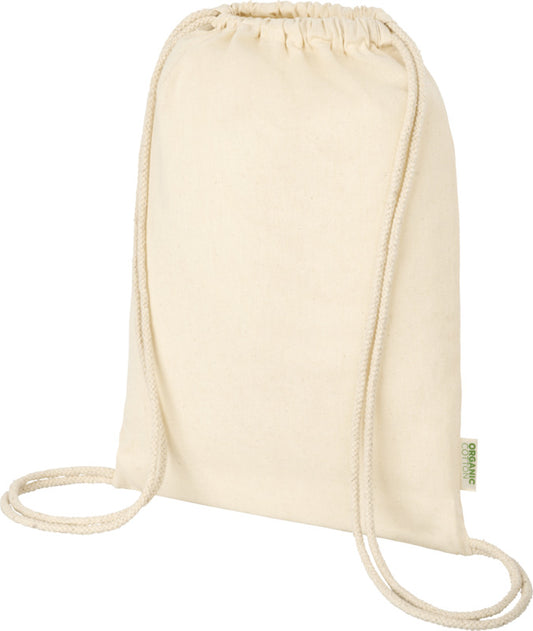 Orissa 100 g/m² orgaaninen reppu kiristysnyörillä 5L - Natural -  - SunBrandi Oy