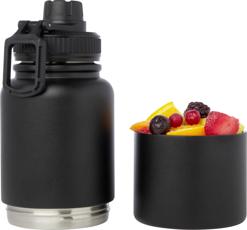 Dupeca 840 ml:n RCS-sertifioidusta ruostumattomasta teräksestä valmistettu eristetty vesipullo