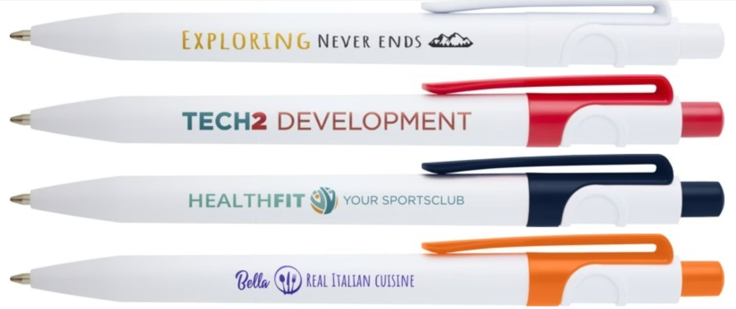 SuperEdullinen Perustuote: Unica kierrätysmuovista valmistettu kuulakärkikynä