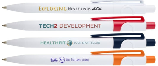 SuperEdullinen Perustuote: Unica kierrätysmuovista valmistettu kuulakärkikynä